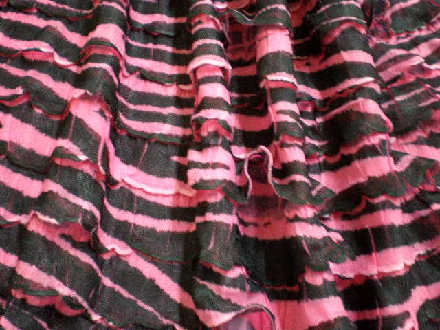 1.Fuchsia-Black Zebra Ruffles